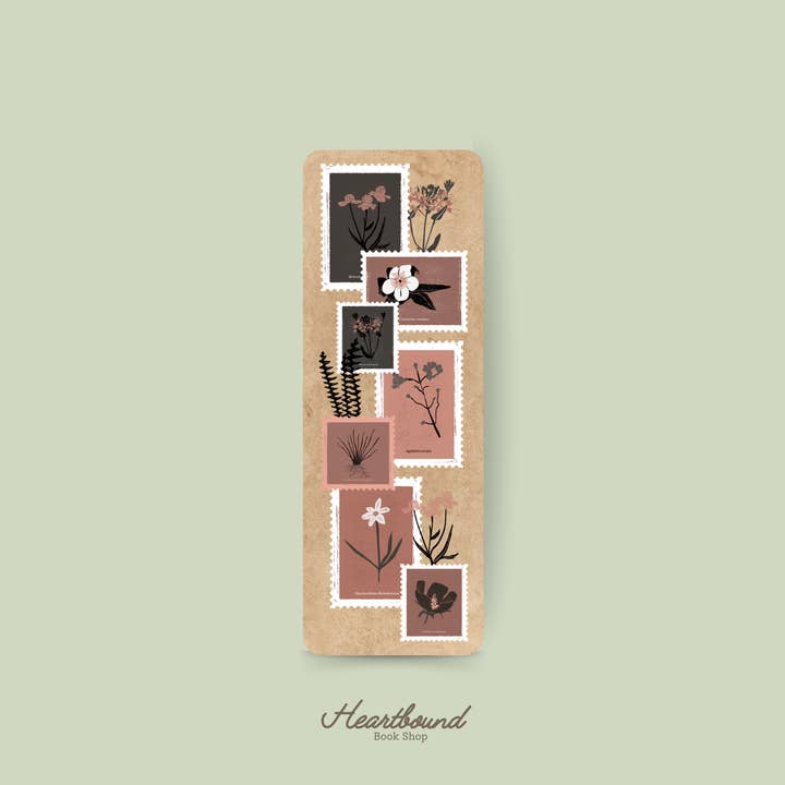 Heartbound Book Shop - Wholesale Bookmark - Flower Stamp Bookmark