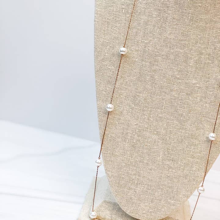 Prep Obsessed Wholesale - Wholesale Beaded/Pearl Necklace - Long Pearl Station Necklace4