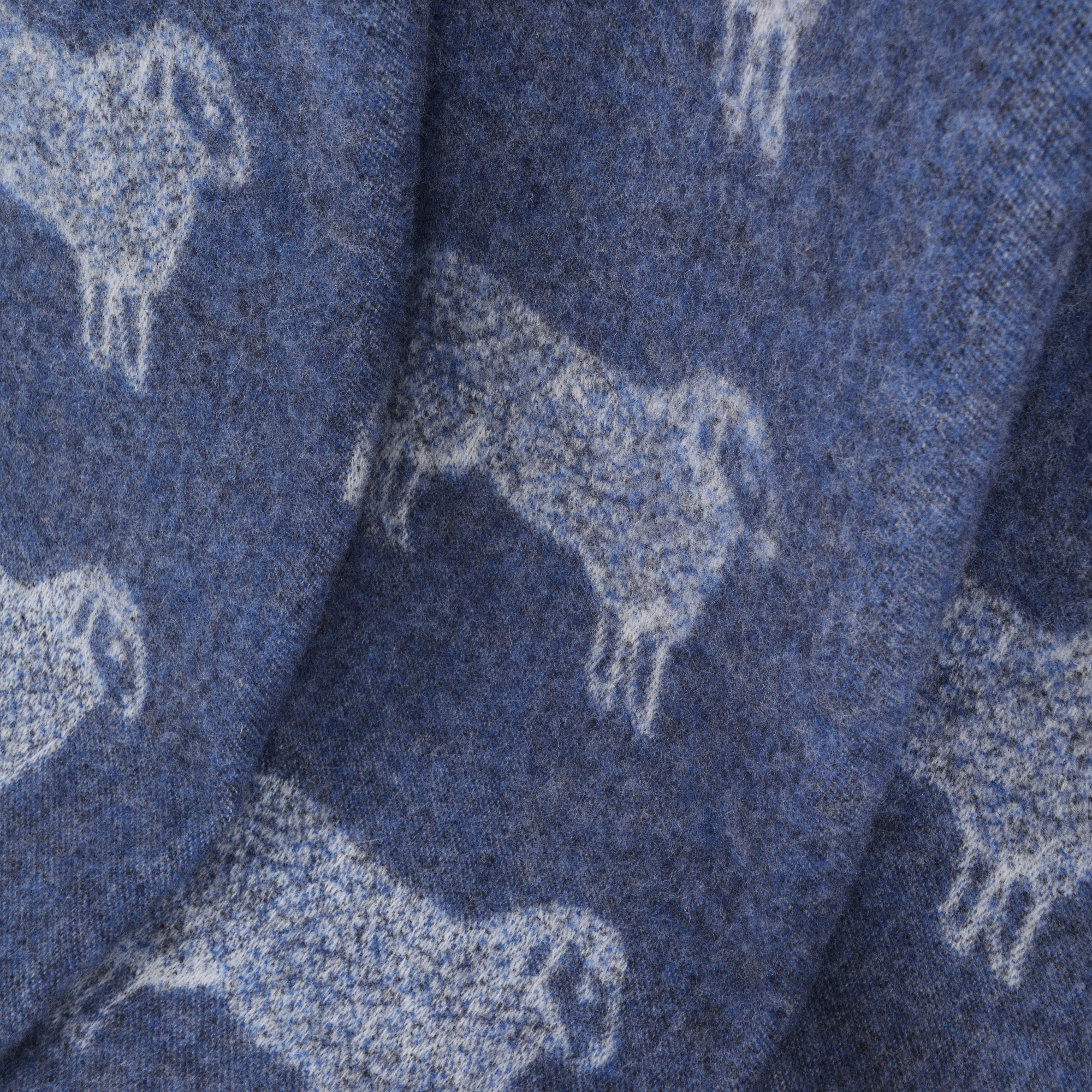 JJ Textile - Wholesale Throw blanket - Sheep Denim Blue Pure Wool Throw7