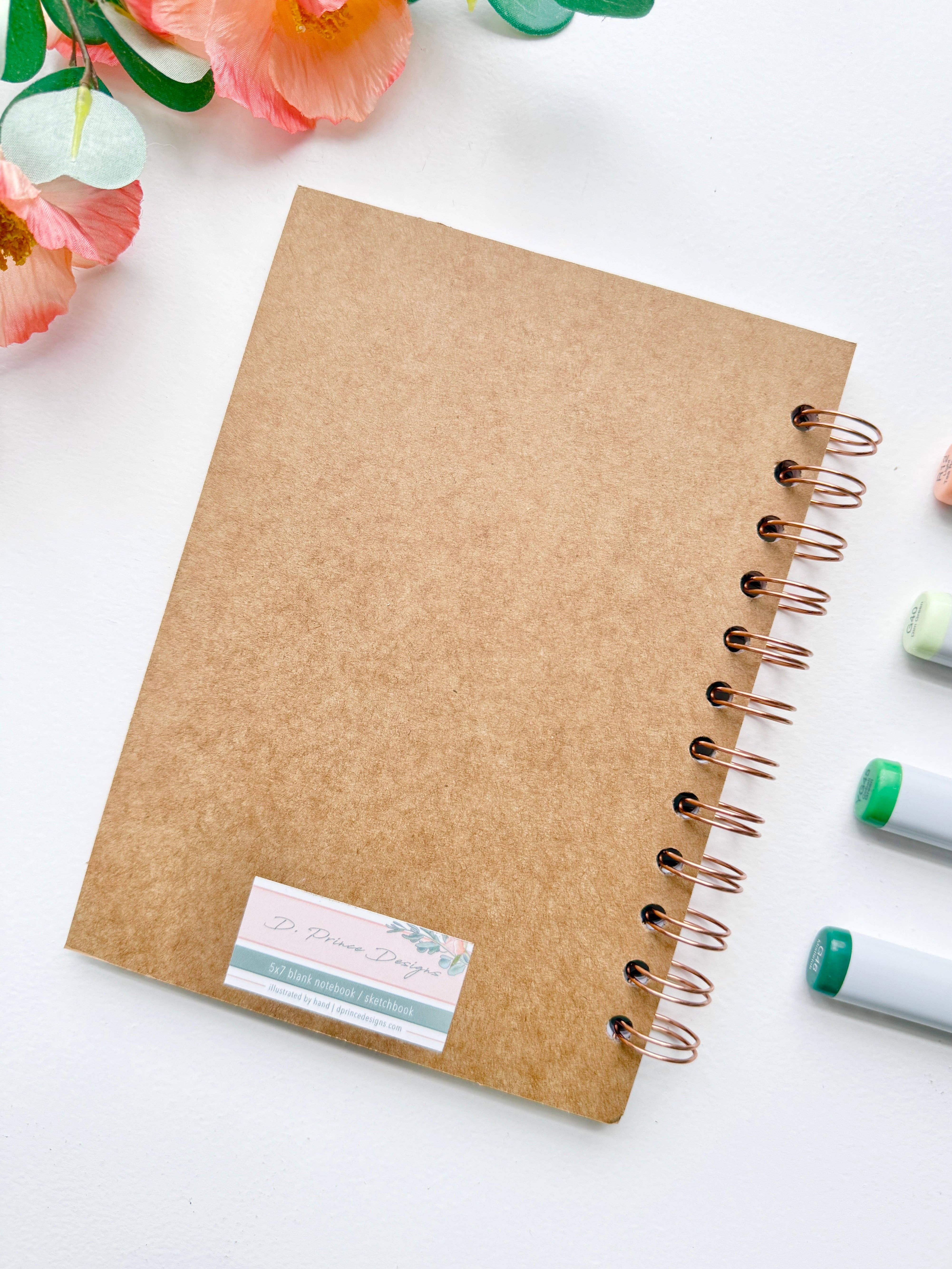 D. Prince Designs - Wholesale Notebook - Hand-Illustrated + Handmade Notebook/Sketchbook | Leaves + Berries3