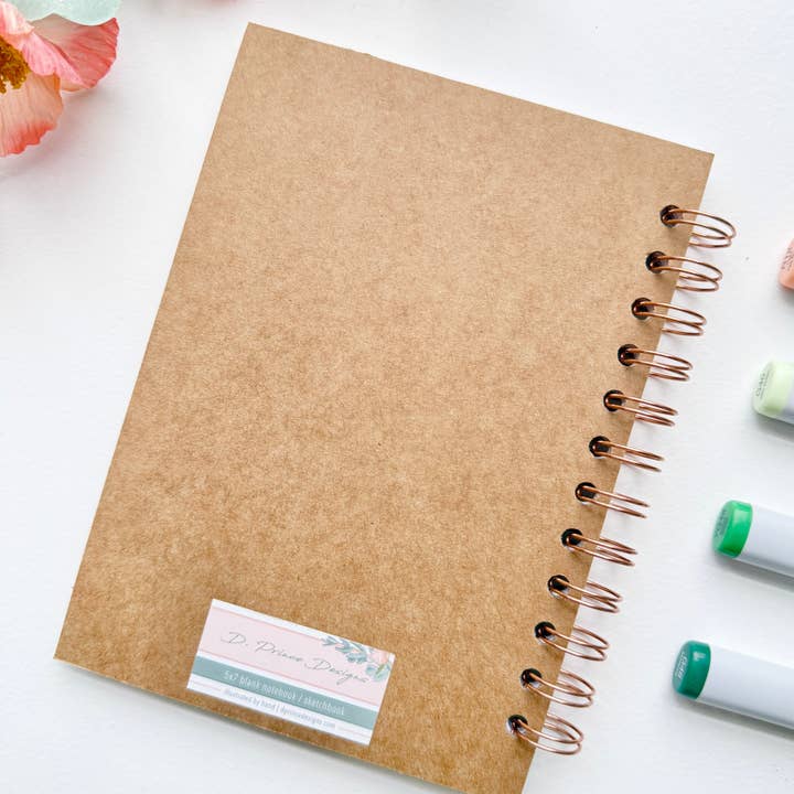 D. Prince Designs - Wholesale Notebook - Hand-Illustrated + Handmade Notebook/Sketchbook | Leaves + Berries3