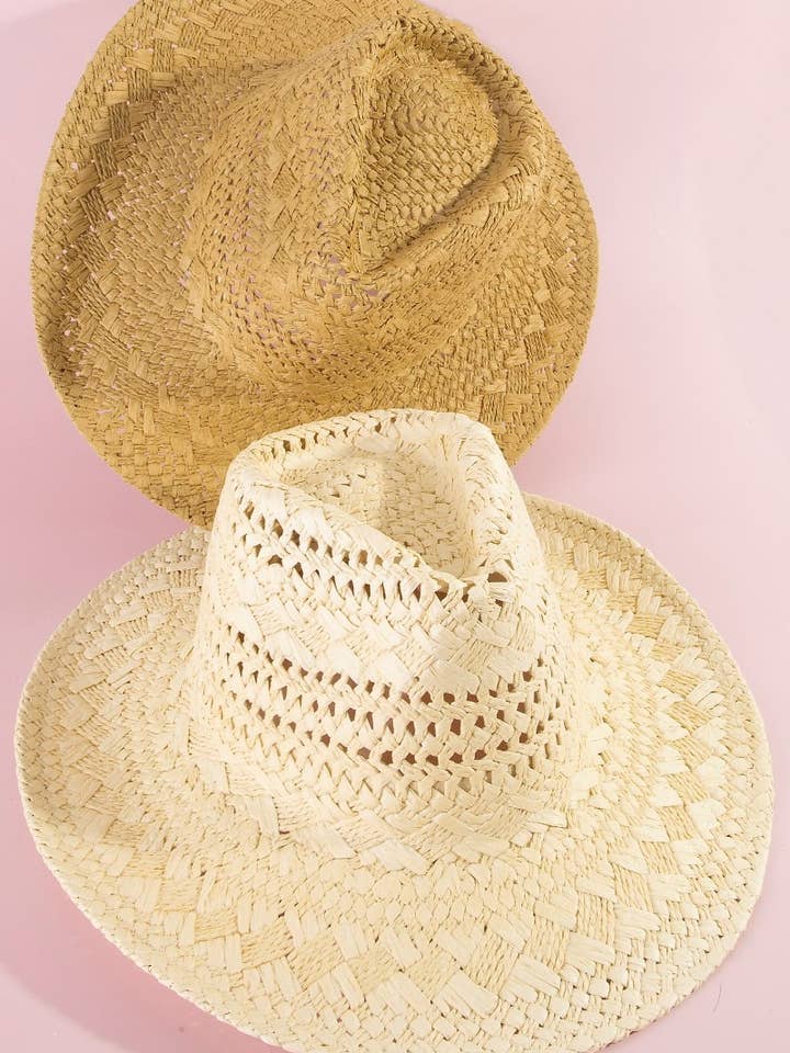 Chapéu de cowboy de palha trançada CAP00860-NM por atacado de anbfashion