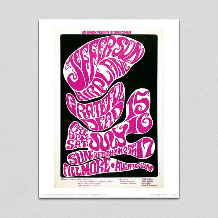 Jefferson Airplane - Impressão de Cartazes Psicadélicos por atacado de Laughing Elephant