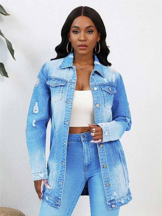 GIACCA TRUCKER IN DENIM DA DONNA per la vendita all'ingrosso da parte di By Claude