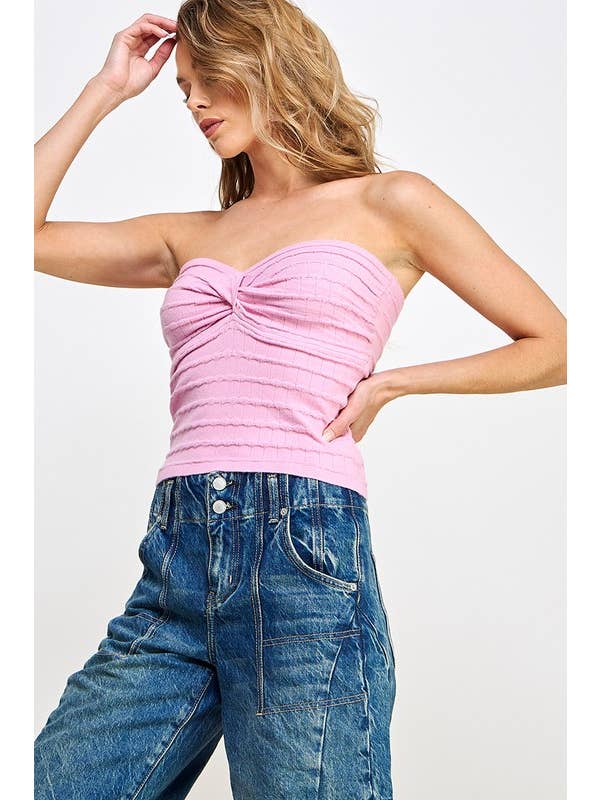 Miss Love - Wholesale Knit Top - Women's - Twist Front Sweater Tube Top20