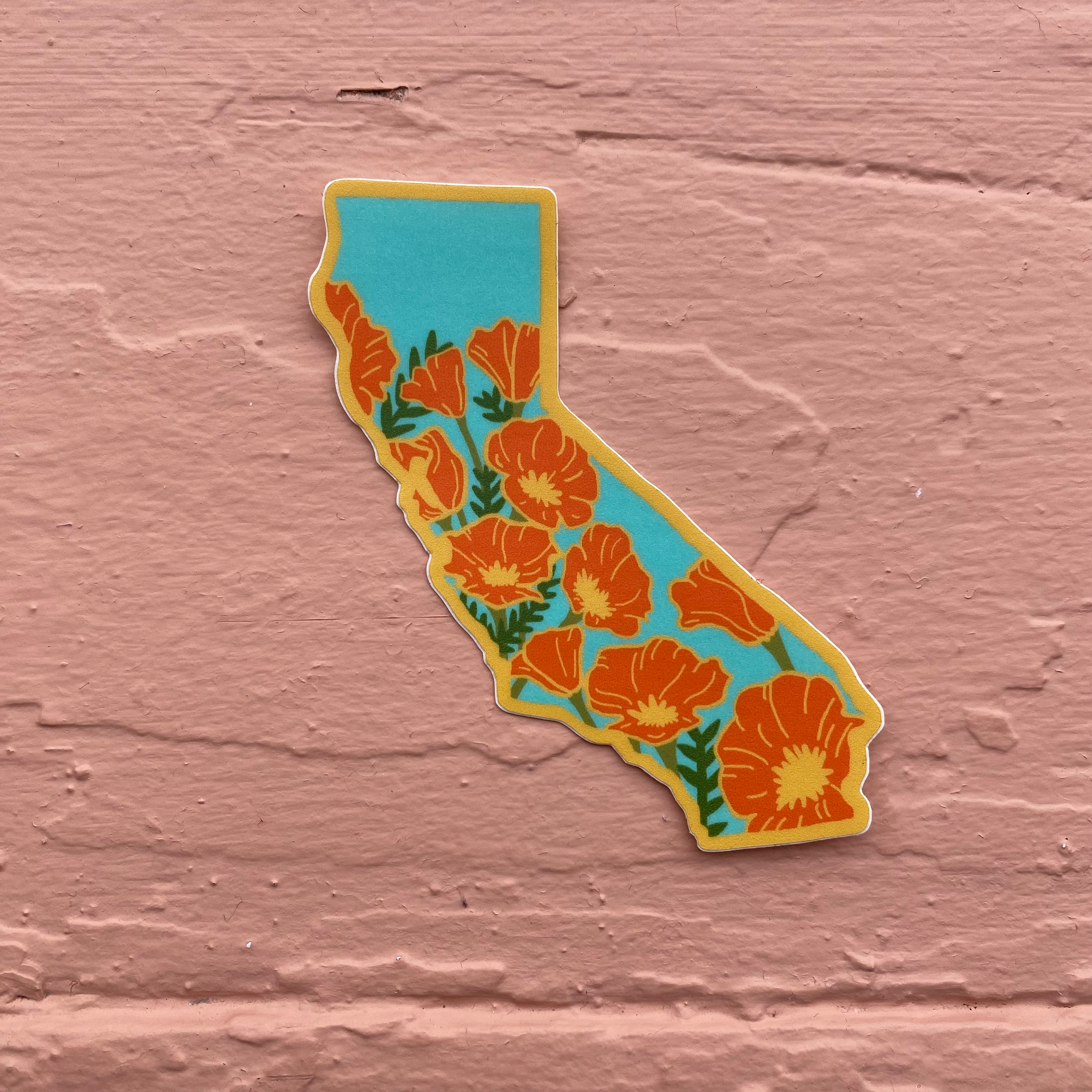Lil Boat Boutique - Wholesale Sticker - California Poppy 3" Vinyl Sticker State Flower Series4