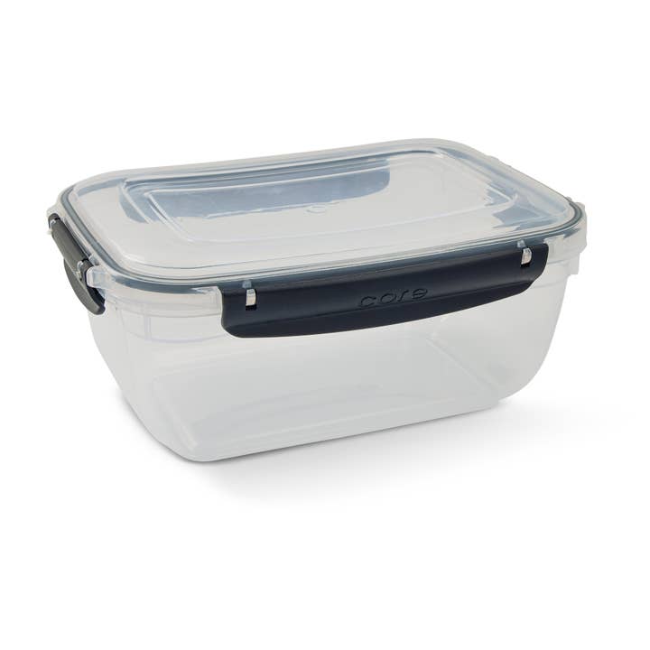 77.8oz EU Rectangle Colored Snap Container - Midnight Oil for wholesale by Core Home