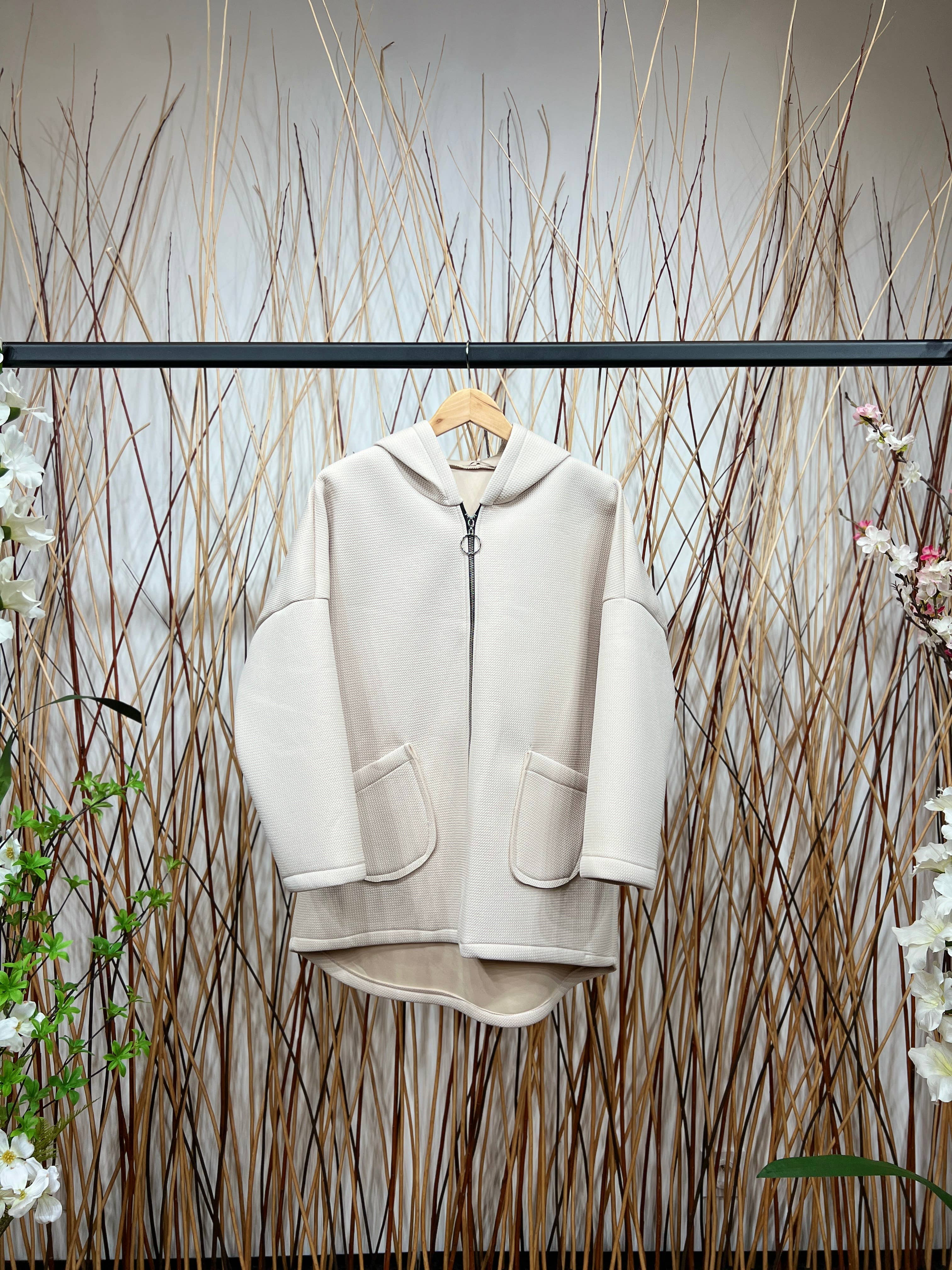 L'Emotion - Wholesale Hoodie - Women's - Neoprene Embossed Material Zip-Up Hoodie0