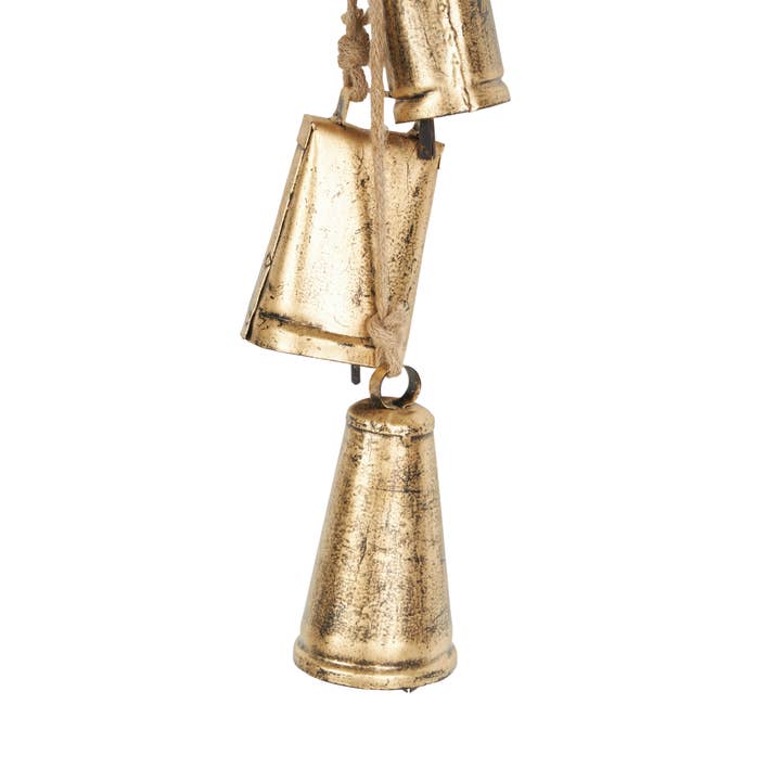 Traditional Gold Metal Decorative Cow Bells for wholesale on Faire4