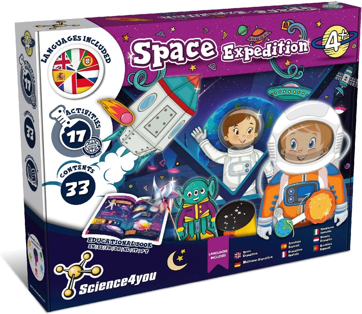 Science4you - Vendita all'ingrosso Set di giocattoli - Bambini - Space Expedition - Gioco educativo multilingue per bambini