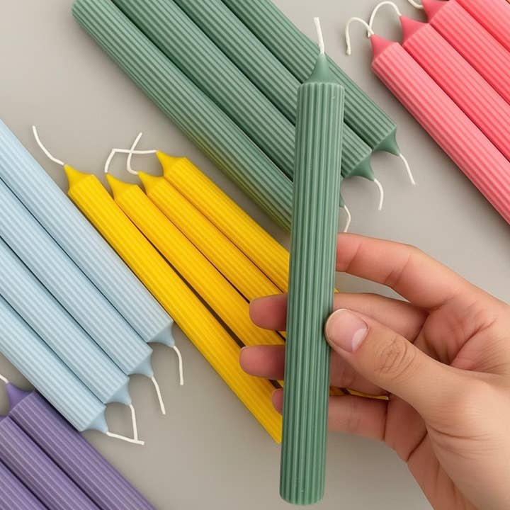 Eli and Things - Venta al por mayor Velas cónicas/candeleros - Velas de cena de soja - Candelabros - Vela de taper en colores pastel1