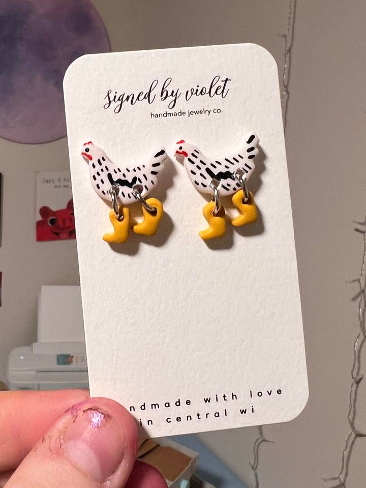 Kylling Boot øreringe for engroshandel hos Signed by Violet