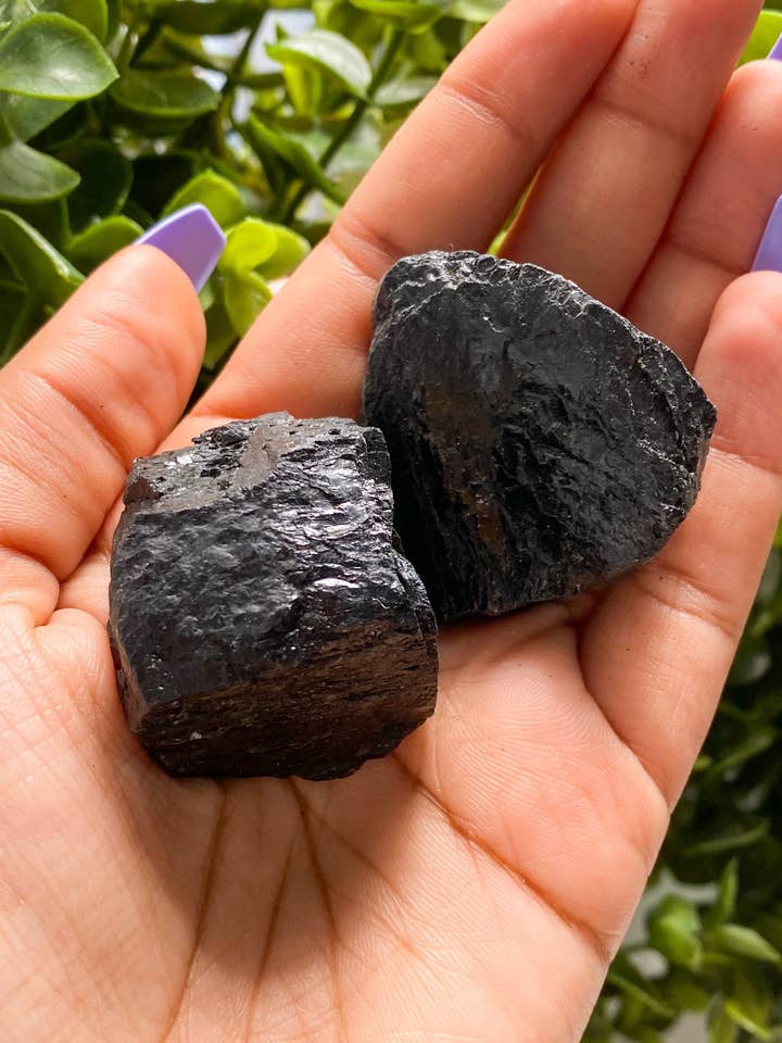Rough Black Tourmaline Spiritual Stone for wholesale by Peach and Pixie