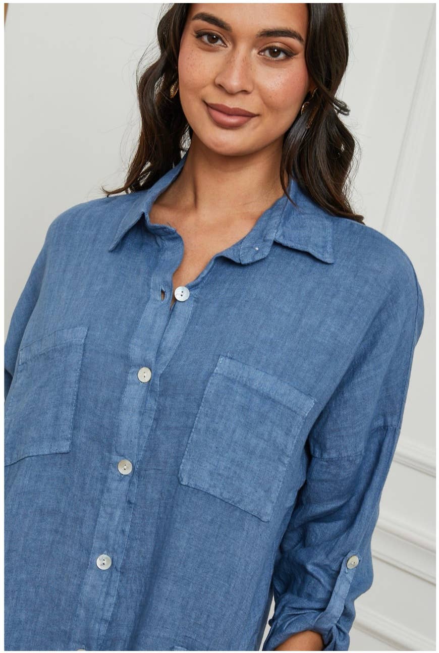 LÉA & LUC - Wholesale Dress - Women's - Long Dresses in 100% Linen REF. 114937