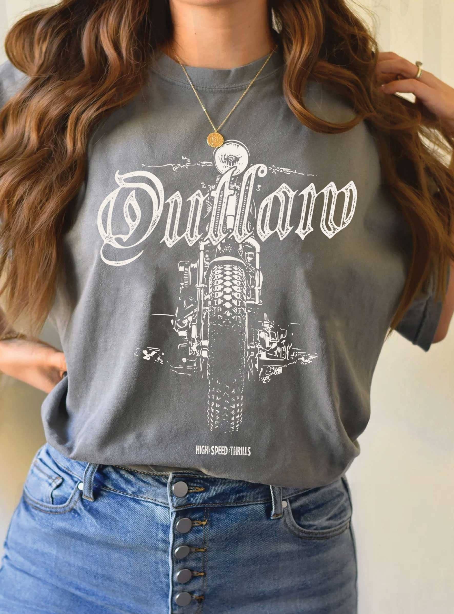 Rustee Clothing - Wholesale Screen Printed T-Shirt - Women's - OUTLAW MOTORCYCLE GRAPHIC TSHIRTS6