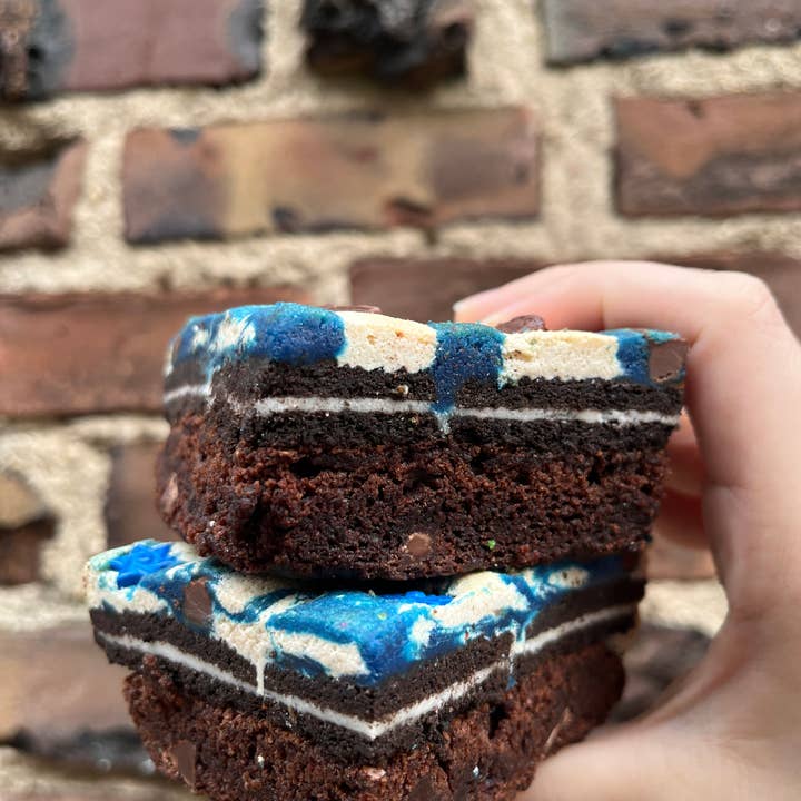 Baked in Color - Wholesale Brownie - Hanukkah themed brookie squares - box of 151