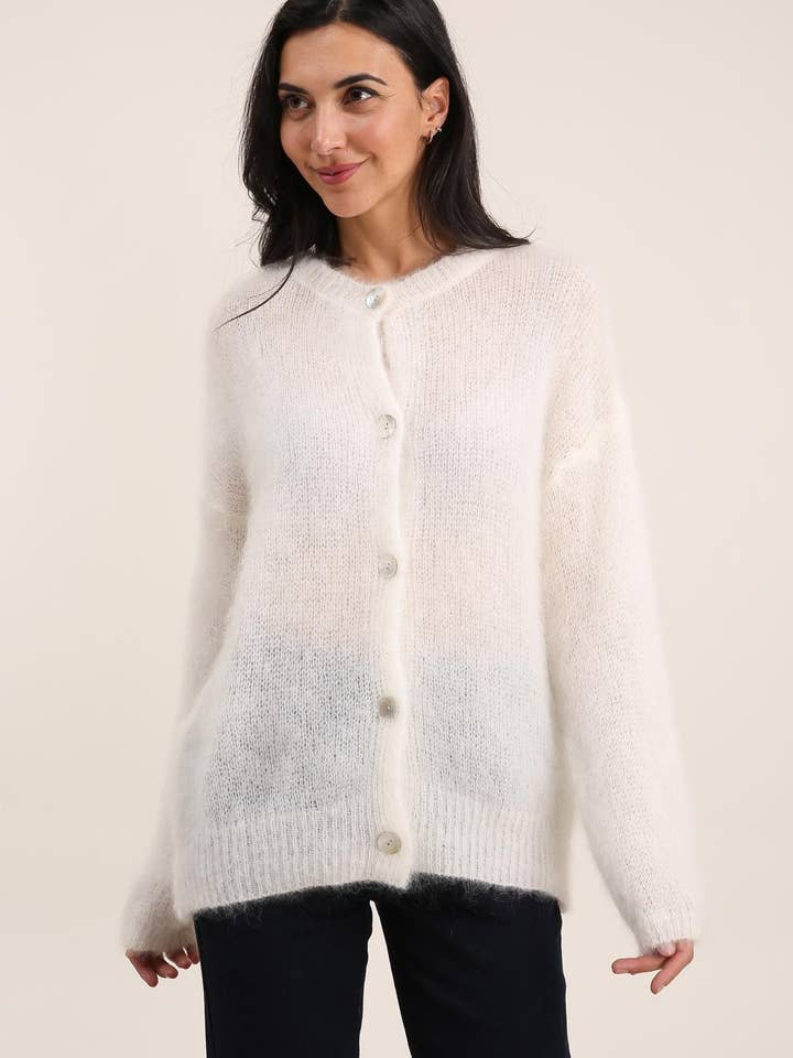 NAÏS PARIS - Wholesale Cardigan - Dames - VEST MET KNOPEN VAN 80% MOHAIR VOOR KINDEREN