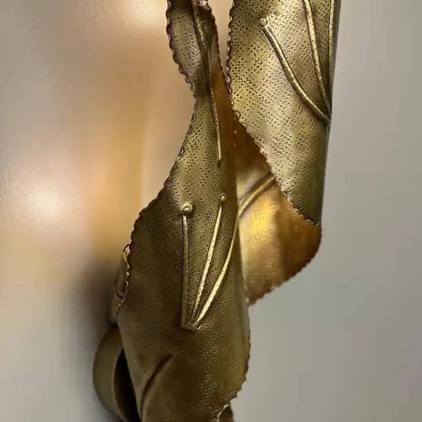 Arel Lighting - Wholesale Sconce - Nisia Hammered Brass Wall Sconce4