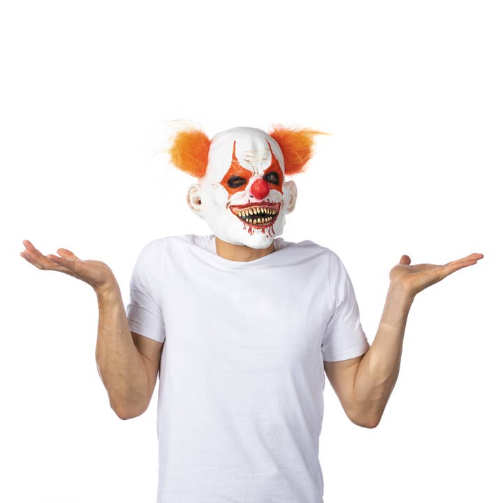 Stylex Party – Engroshandel Udklædning – til mænd – Sulten klovnemaske Halloween festkostume Fancy kjole