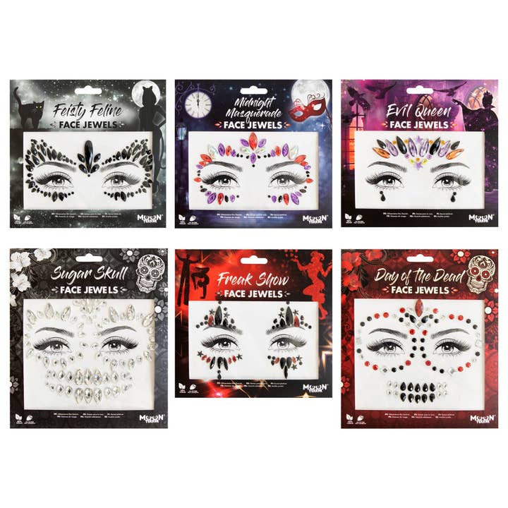 Moon Makeup - Wholesale Body Glitter/Shimmer - Halloween Adhesive Face Gems, Jewels and Rhinestones7