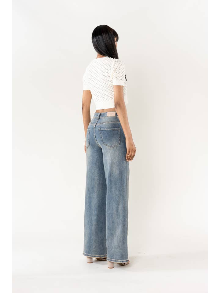 Nina Carter – wholesale Jeans – Women’s – Nina Carter Super Wide Leg High Waist Stretch YY300