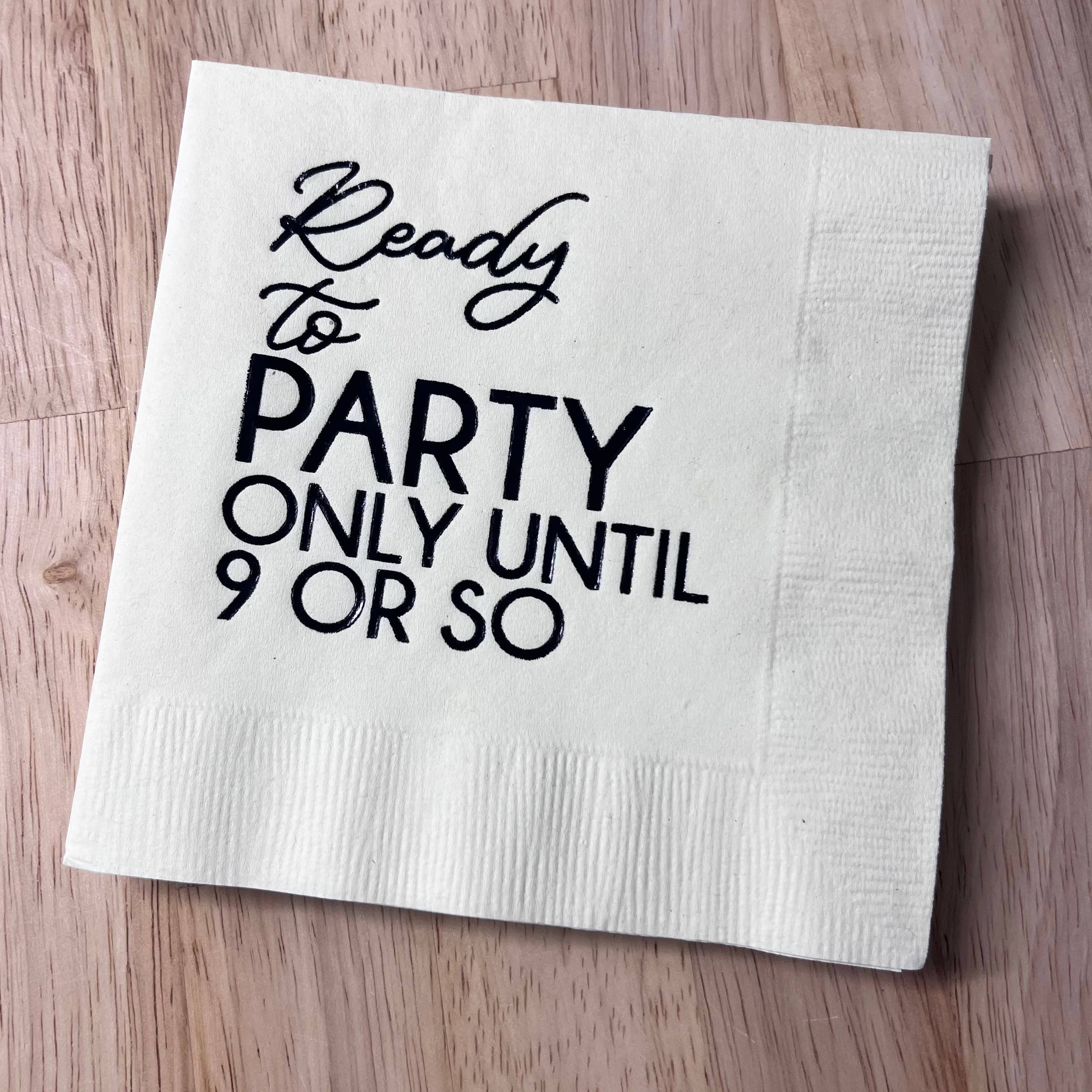Katherine Designs & Co. – wholesale Disposable napkin – Ready to Party Cocktail Napkins, funny gift, table filler1