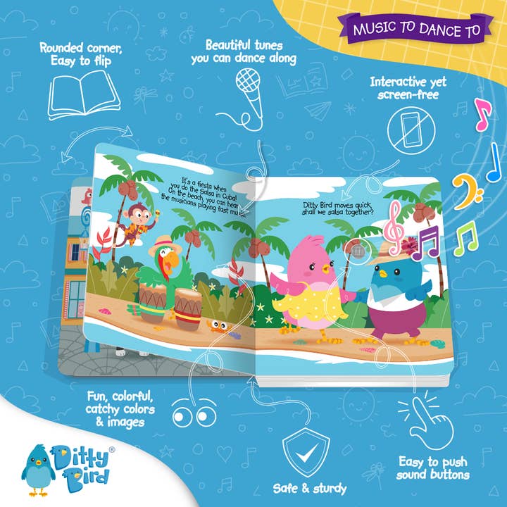 Ditty Bird Europe - Wholesale Baby & Toddler Book (0-2) - Baby Book -Ditty Bird dance songs: Music To Dance To2