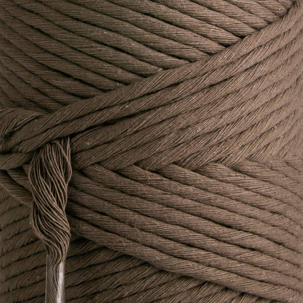 MB Cordas - Wholesale Cord - 3MM Single Twisted 500g Macrame Cotton Cord BROWN 140m Macrame String 1 PLY Craft Rope3