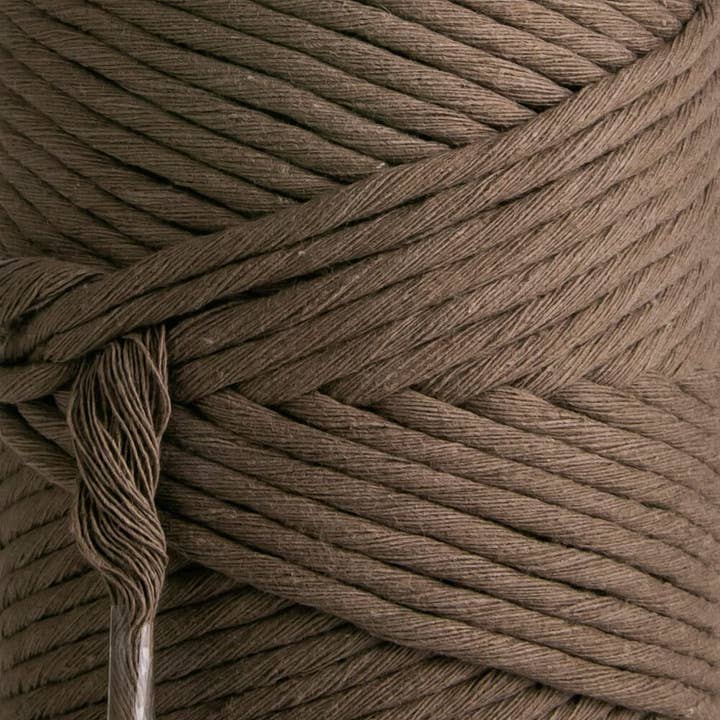 MB Cordas - Wholesale Cord - 3MM Single Twisted 500g Macrame Cotton Cord BROWN 140m Macrame String 1 PLY Craft Rope3