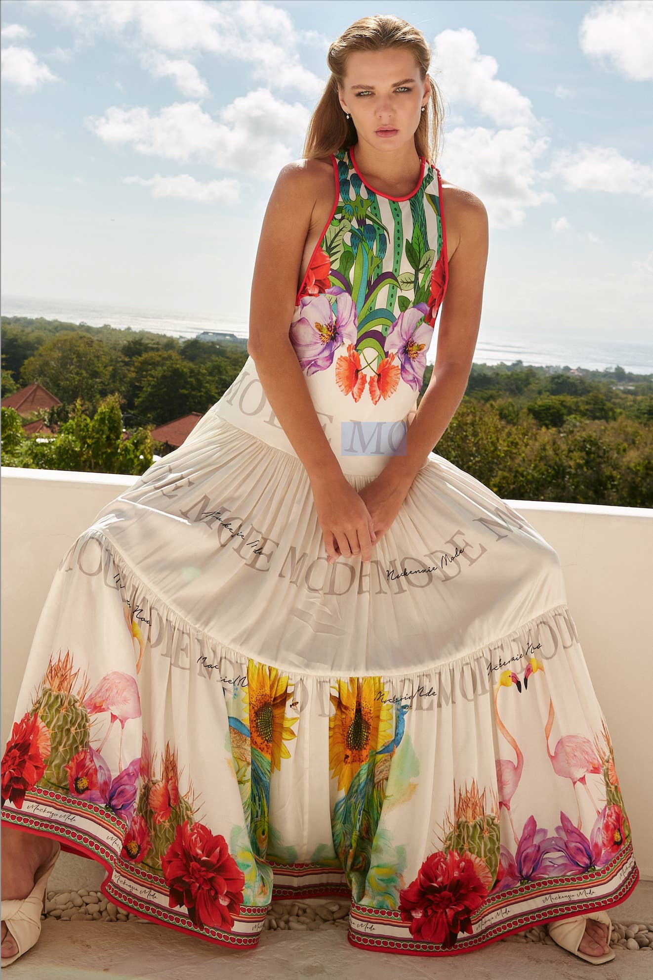 MACKENZIEMODE - Wholesale Dress – Women's - Flamingos Maxi