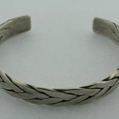 Punho Plano Banhado - Prata Pura por atacado de Makers & Providers