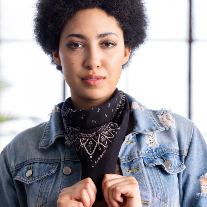Jenni Earle - Vente Bandana – femme - Bandana Héritage « Je Dissent » – Fabriqué de manière éthique aux États-Unis1