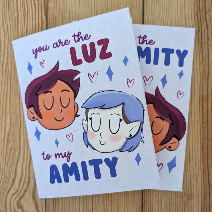 Sadsquatch – wholesale Kärlekskort – Luz till min Amity - Owl House söta romantiska gratulationskort1