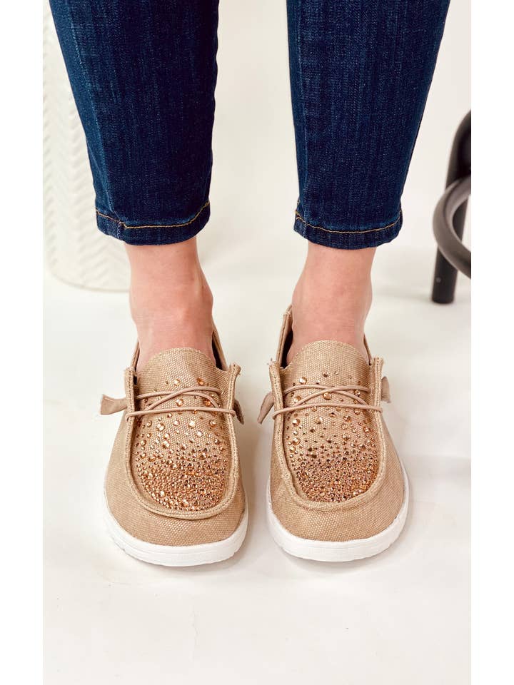 Naughty Monkey - Wholesale Slip On Sneakers - Women's - Maco Water Drop Sneaker in Rose Gold1