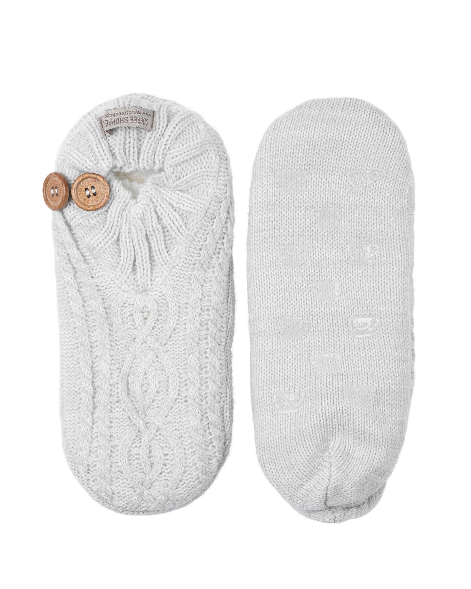 LATTELOVE - Wholesale Slippers - Women's - Melange Cable/Rib Knit Booties2