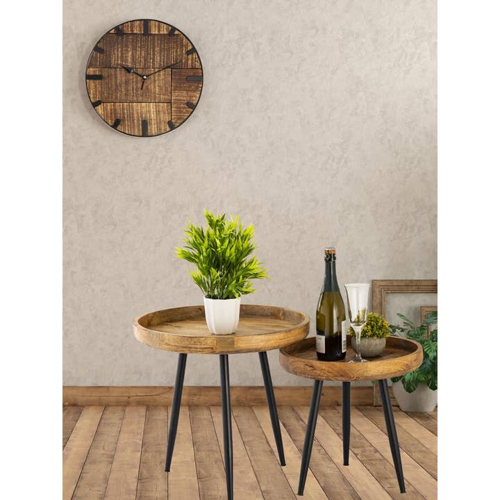 Voglrieder - Vente Horloges murales - Horloge murale en bois ø 30 cm pour salon6