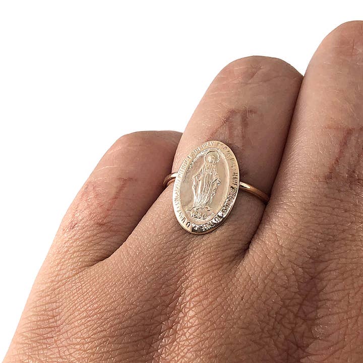 Sita Fine Jewelry - Wholesale Signet Ring - Divine Mother Ring in 10k Yellow Gold