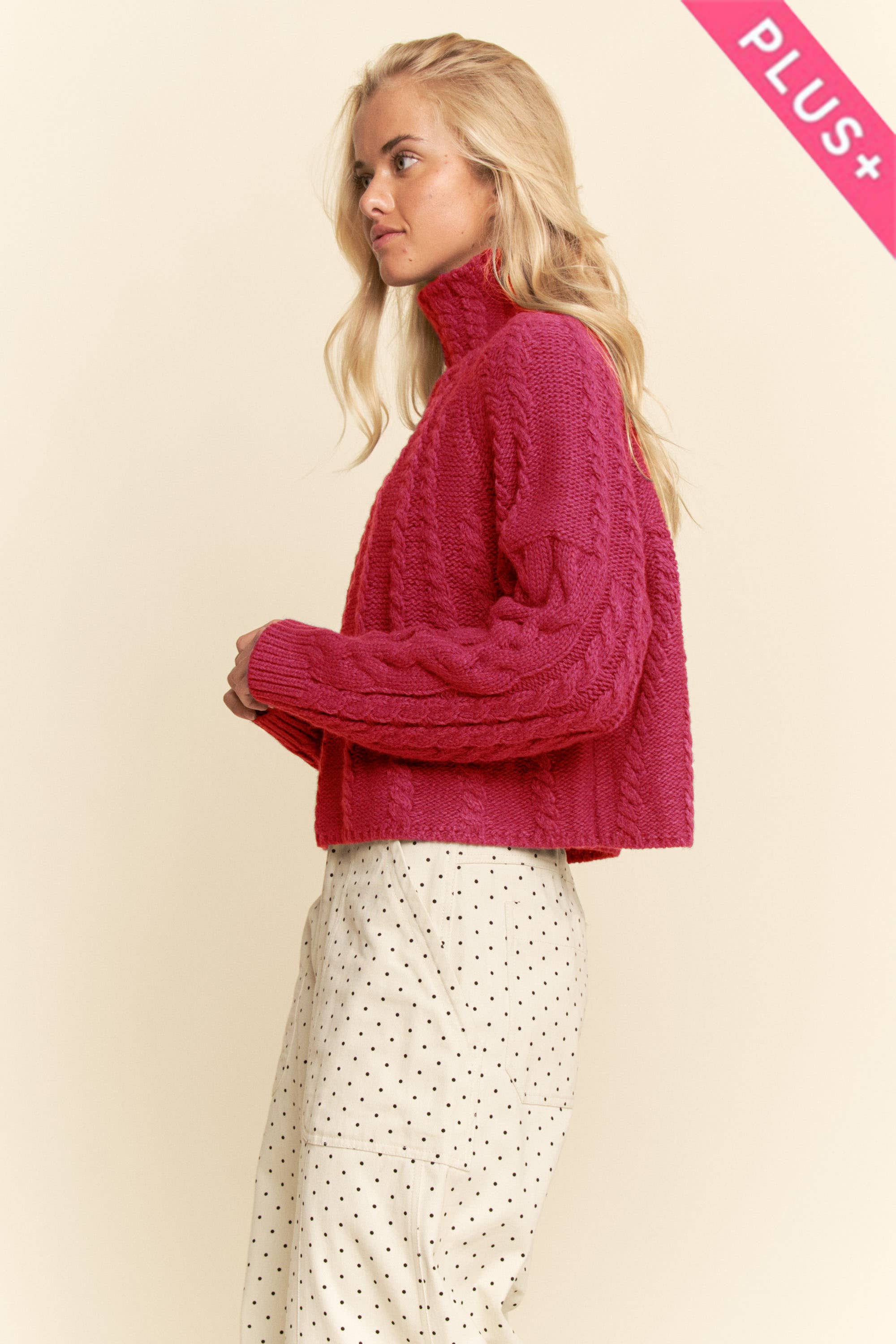 Davi & Dani - Wholesale Pullover-trui - Dames - PLUS KABELBREISE COLTRUI BREISTRUCTUUR TRUI5