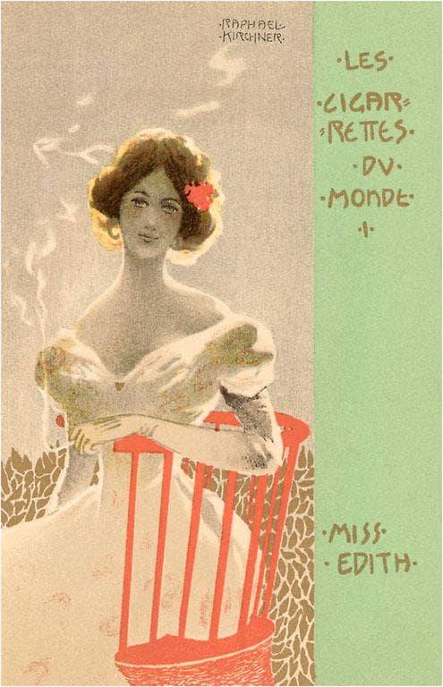 Found Image Press - Wholesale Sticker - Sticker AT-43 Miss Edith, Debutante, Art Nouveau0