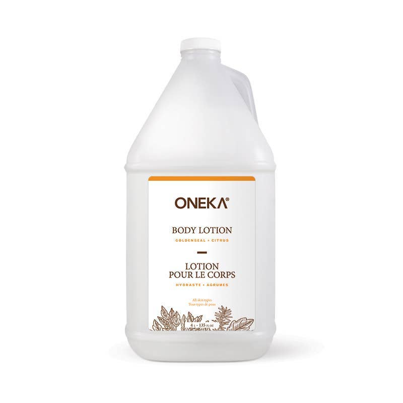 Oneka Canada - Wholesale Body Cream/Lotion - 4L Oneka Goldenseal and Citrus Body Lotion0