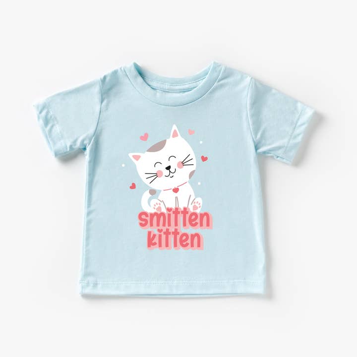 Benny & Ray Apparel - Wholesale Screen Printed T-Shirt - Kids - Smitten Kitten Cat Valentines Day Shirt Toddler and Youth3