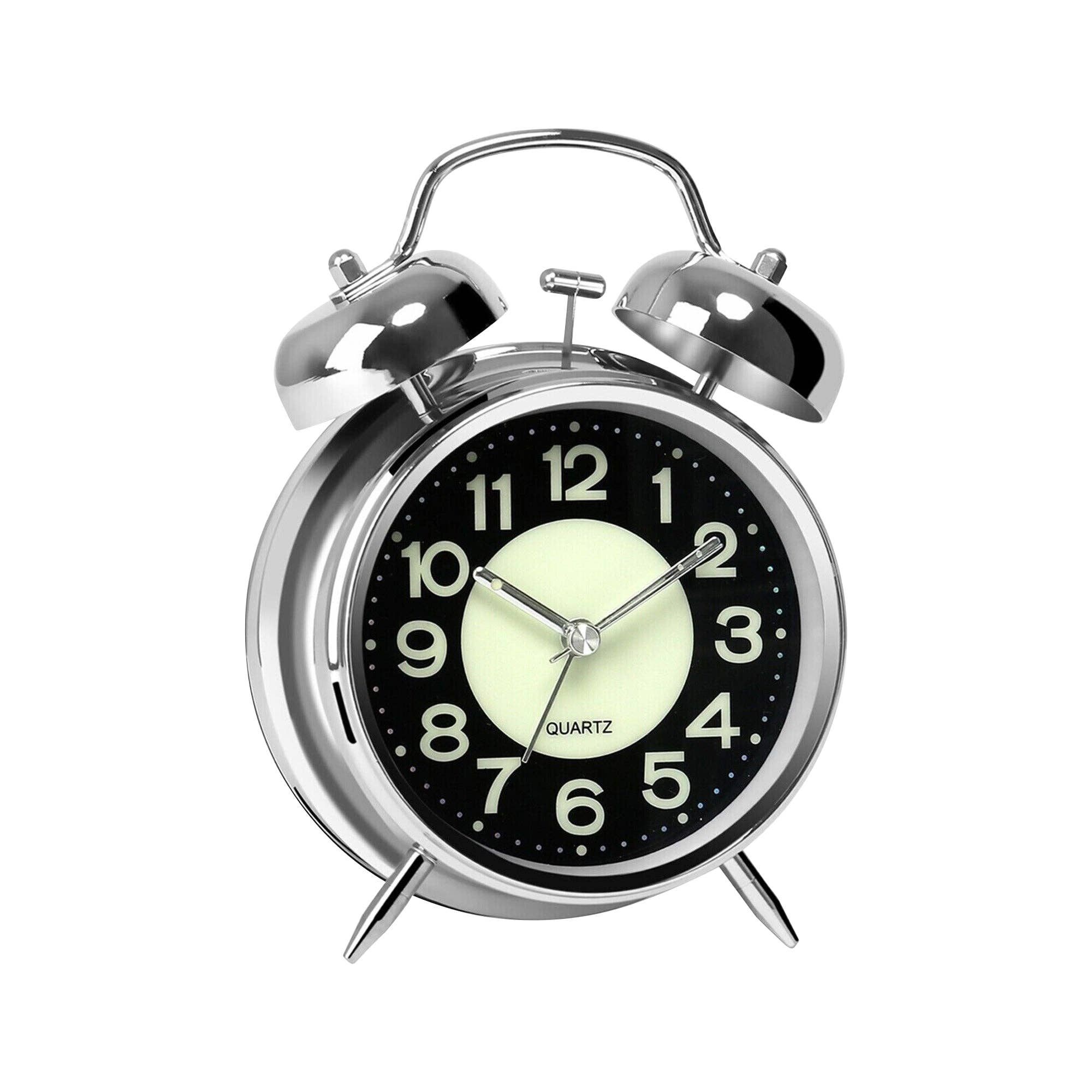 Ledsone – wholesale Alarm clock – Round Shape Retro Twin bell Loud Bedside Alarm clock~522113