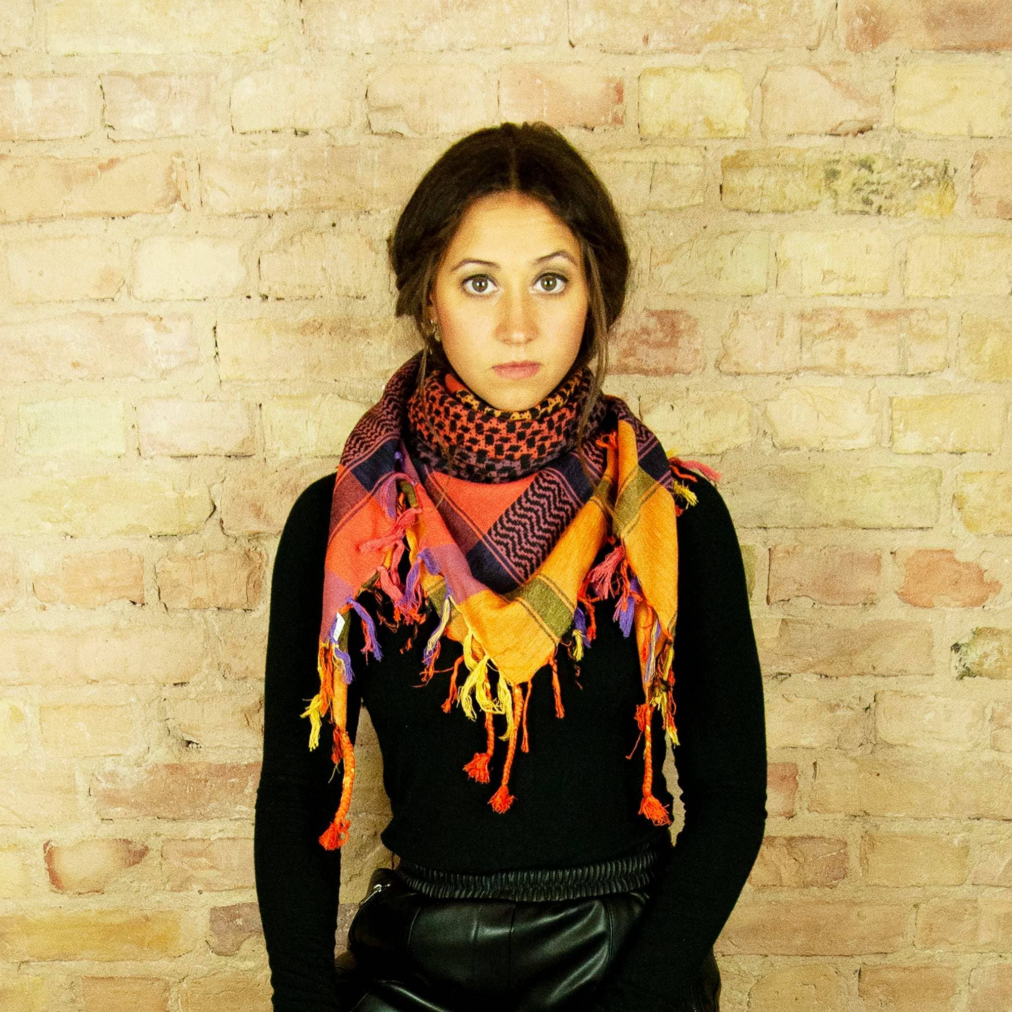 Tribal Trade GmbH - Wholesale Scarf - Unisex - Colorful multi-colored keffiyeh 11 PLO scarf5