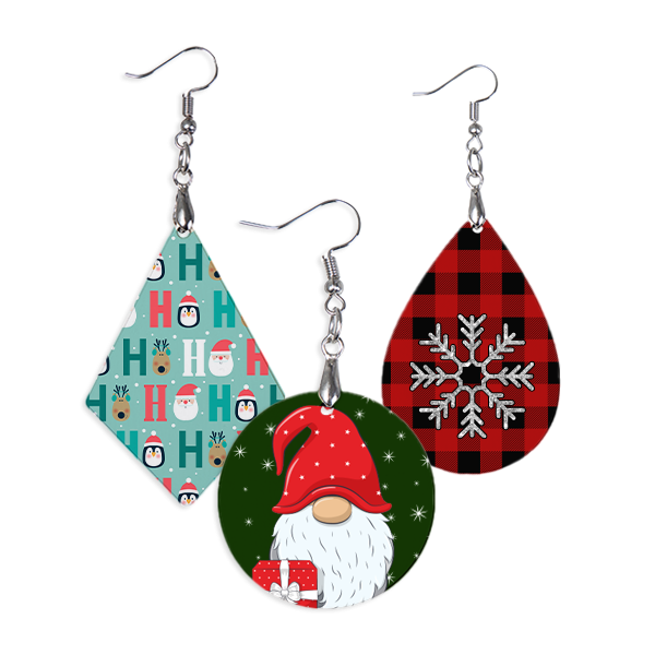 UNIQUE CREATION 4U, LLC – Großhandel Ohrhänger – Sublimations-Ohrringe aus Hartfaser (1 Stück, Mindestbestellmenge 10 Stück)2