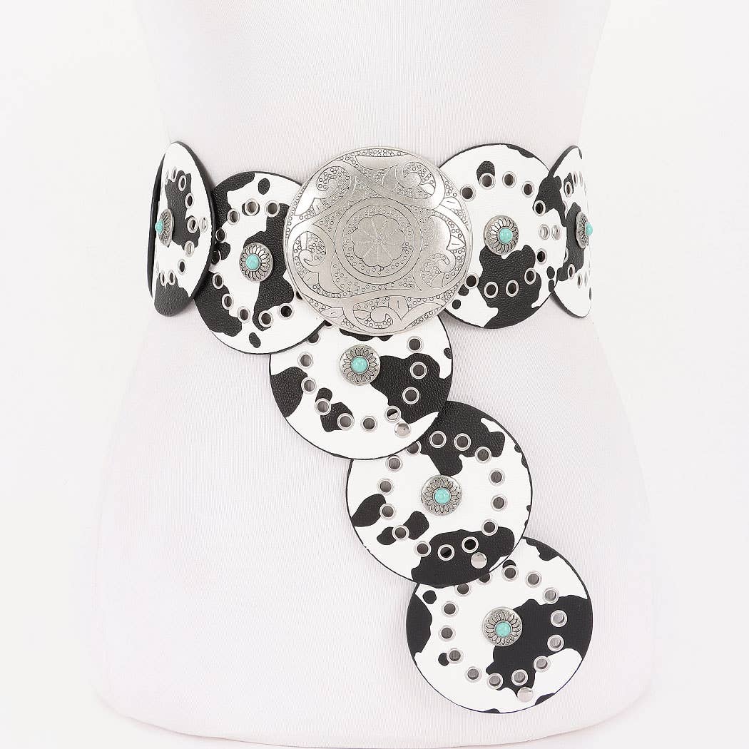 3AM BY H&D ACCESSORIES - Wholesale Belt - Women's - Faux Leather Disc Belt1