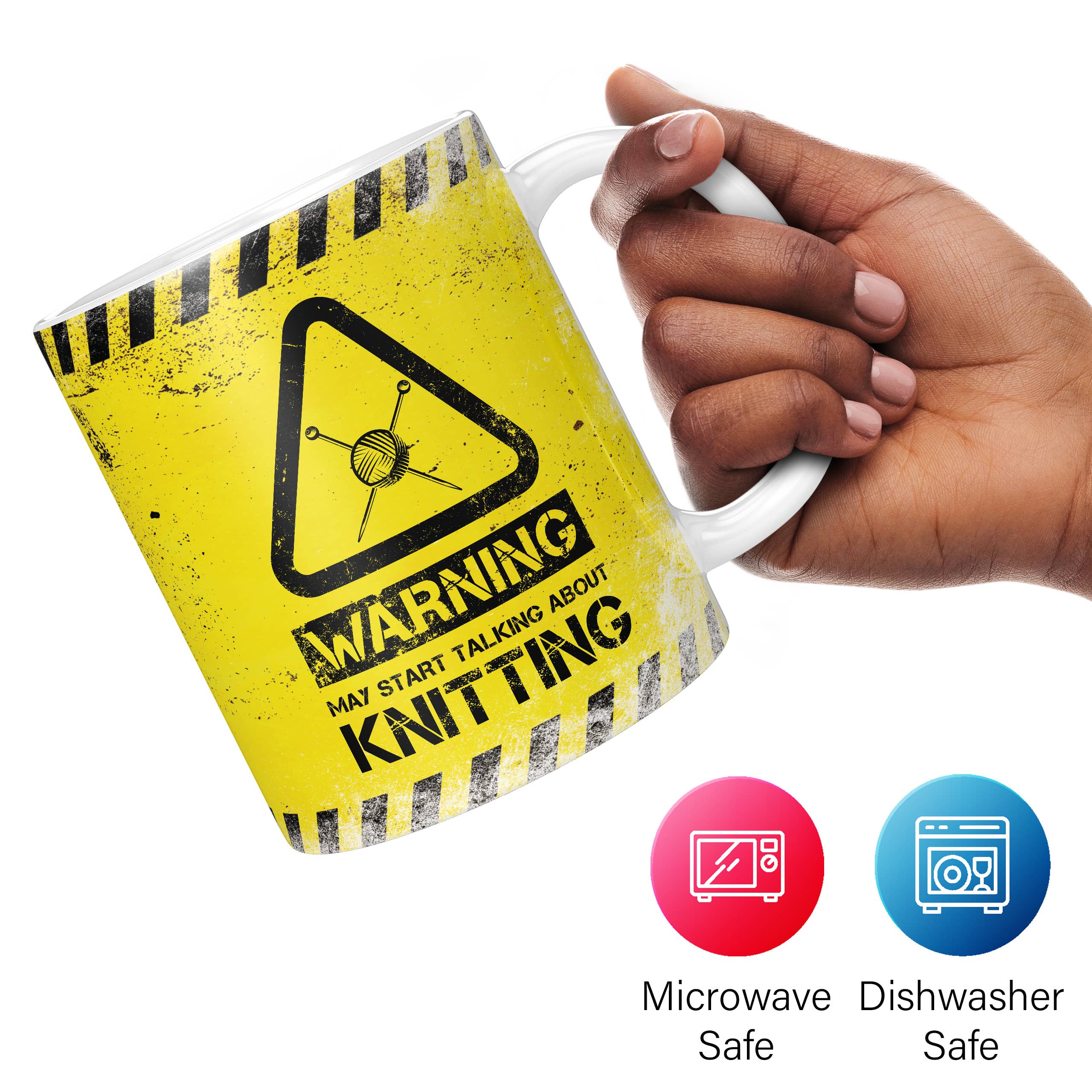 Mug Monster - Vente Tasse à café - Tasse à tricoter avec inscription « Warning May Start Talking About17