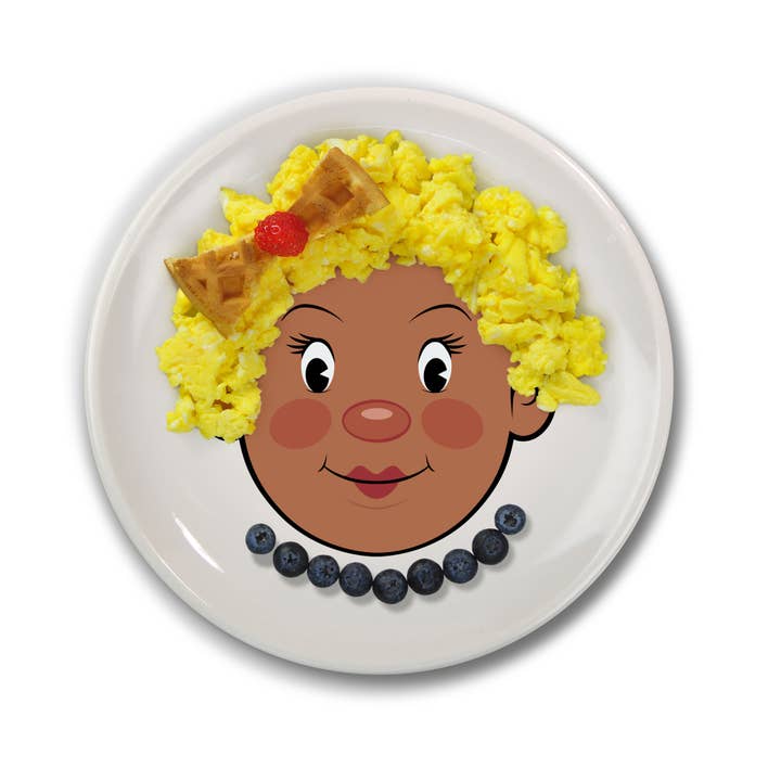 Fred - Wholesale Dinner Plate - Ms Food Face - Dinner Plate - Grl Dk
