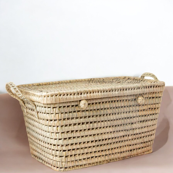 HandmadeBestSeller - Vente Paniers - Coffre en osier - malle et panier de rangement3