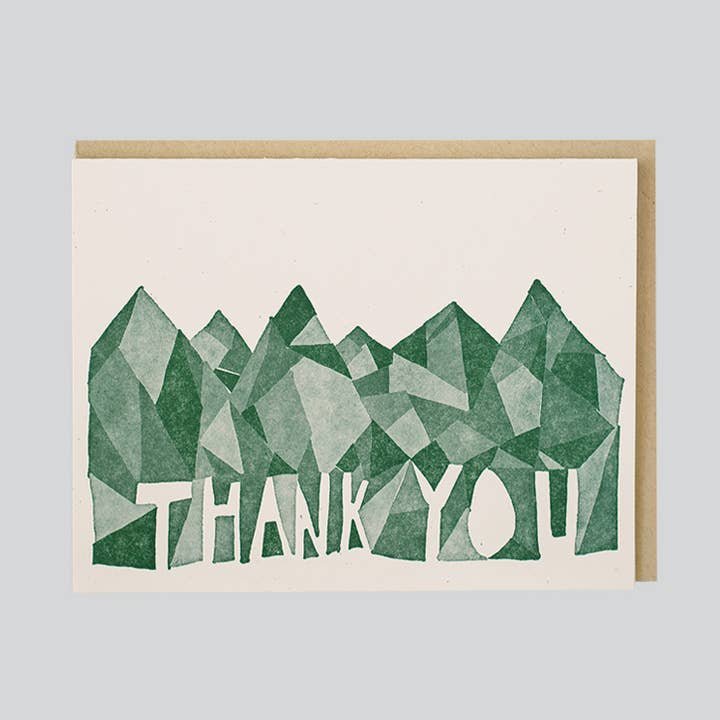 folio press & paperie - Wholesale Thank You Card - Mountain Thank You Card0