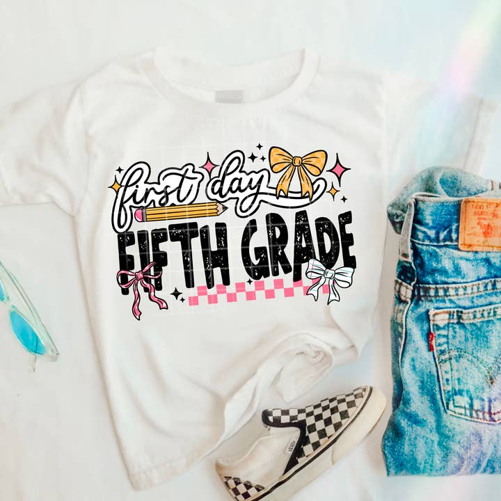 YOUTH- First Day of Fifth Grade T-shirt for wholesale by Hot Mess Apparel